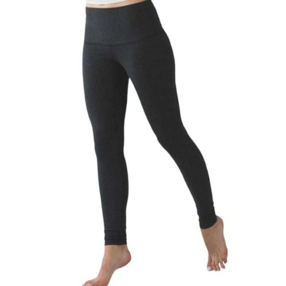 Lululemon Wunder Under Pant (Hi-Rise) Heathered Black size 4